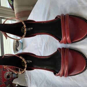 Coach Red Heels Striking Elegance